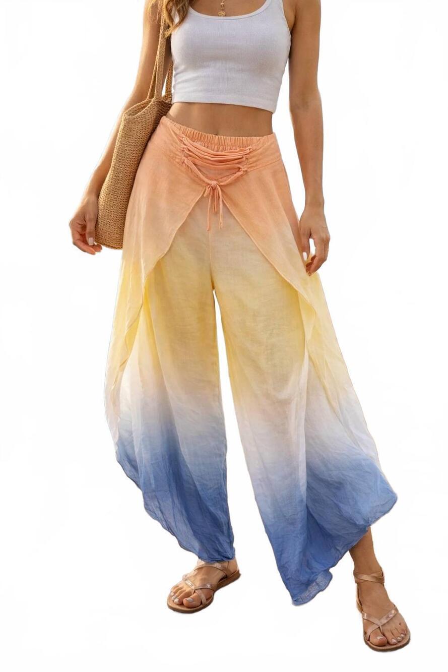 NEW CELINA MOON merlot pants in multi
